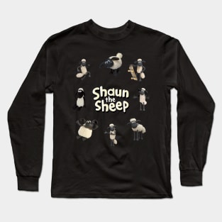 Vintage Sheep TV Series Cartoon The Shaun Long Sleeve T-Shirt